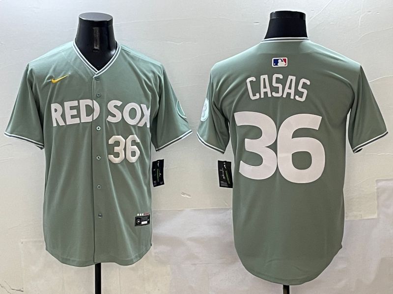 Men Boston Red Sox 36 Casas Green Joint Name Nike 2025 MLB Jersey style 4